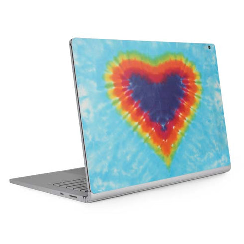 Liquid Blue Tie Dye Heart Surface Book 2 13.5in Skin